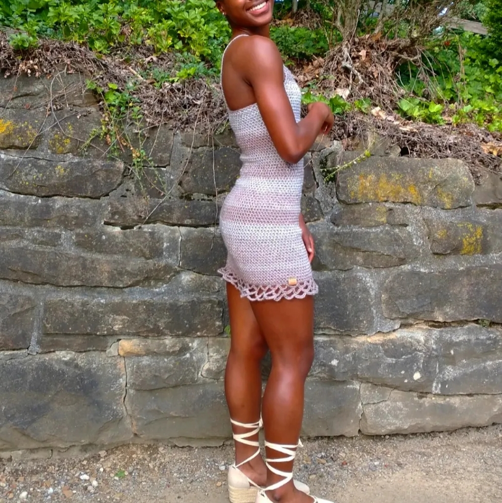 Handmade Crochet Summer Dress - Picture 3 of 5